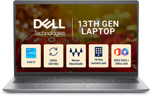 DELL 15 Intel Core i3 13th Gen 1305U - (16 GB/512 GB SSD/Windows 11 Home) OVN353025001RING1O Thin and Light Laptop(15.6 inch, Titan Grey, 1.66 kg, With MS Office)
