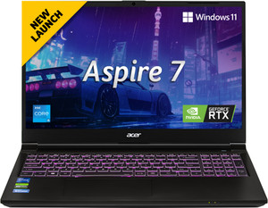 Acer Aspire 7 Intel Core i7 13th Gen 13620H - (16 GB/512 GB SSD/Windows 11 Home/6 GB Graphics/NVIDIA GeForce RTX 3050/144 Hz) A715-79G Gaming Laptop (15.6 Inch, Flame Black, 1.99 kg)