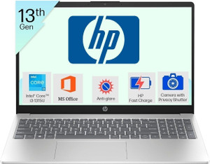 HP 15s Intel Core i3 13th Gen 1315U - (8 GB/512 GB SSD/Windows 11 Home) 15-fd0006TU / 15-fd0569TU Thin and Light Laptop(15.6 Inch, Natural Silver, 1.75 Kg, With MS Office)
