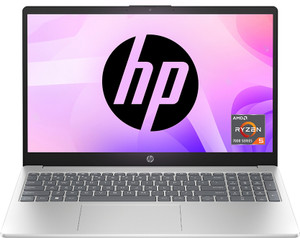 HP AMD Ryzen 5 Hexa Core 7535HS - (8 GB/512 GB SSD/Windows 11 Home) 15-fc1004AU Thin and Light Laptop(15.6 Inch, Natural Silver, 1.59 Kg, With MS Office)