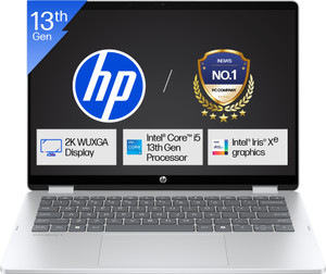 HP OmniBook 5 Flip with Touchscreen, Backlit Keyboard & MSO'2024, Intel Core i5 13th Gen 1334U - (16 GB/512 GB SSD/Windows 11 Home) 14-fp0789TU Thin and Light Laptop(14 inch, Glacier Silver, 1.65 Kg, 