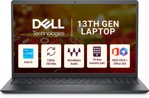 DELL 15 Intel Core i3 13th Gen 1305U - (16 GB/512 GB SSD/Windows 11 Home) OVN353025001RINB1O Thin and Light Laptop(15.6 inch, Carbon Black, 1.66 kg, With MS Office)