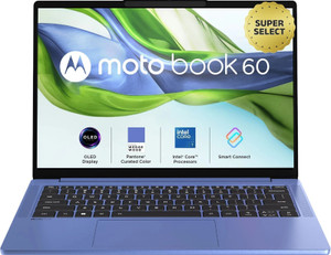 MOTOROLA Motobook 60 Full Metal OLED (i7 14th Gen) Intel Core 7 (Series 2) 240H - (16 GB/1 TB SSD/Windows 11 Home) 14IRH10R Thin and Light Laptop(14 Inch, PANTONE Wedgewood, 1.4 Kg, With MS Office)