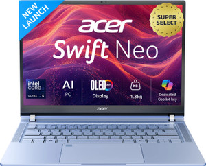Acer Swift Neo Intel Core Ultra 5 115U - (16 GB/1 TB SSD/Windows 11 Home) SFN14-54H Thin and Light Laptop(14 inch, Blue, 1.3 Kg, With MS Office)
