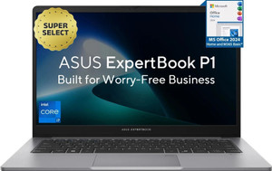 ASUS Expertbook P1 High-performance processor Intel Core i7 13th Gen 13620H - (32 GB/512 GB SSD/Windows 11 Home) P1403CVA-S60940WS Thin and Light Laptop(14 inch, Misty Grey, 1.42 Kg, With MS Office)