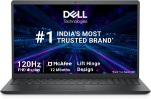 DELL 15 AMD Ryzen 3 Quad Core 7320U - (8 GB/512 GB SSD/Windows 11 Home) Inspiron 3535 / 15 DC 15255 Thin and Light Laptop(15.6 inch, Carbon Black, 1.67 kg, With MS Office)