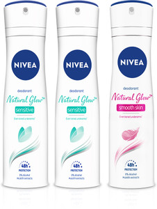 NIVEA Natural Glow Sensitive Deodorant & Natural Glow Smooth Deodorant ...
