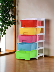 Flipkart.com | KUBER INDUSTRIES 5 Compartments Plastic Modular 5