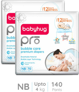 Babyhug Pro Bubble Care Premium Tape Style Diaper Extra Large - 20 Pieces - New & Improved Superior Fit