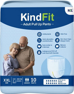 KINDFIT Adult Pull-Up Pants Diapers| XXL-10 Pieces|Waist Size : 45-61