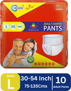 MEDIMAF by MAFATLAL Adult Diapers Pants - 10 Count (Large) Adult ...