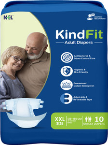KINDFIT Tape Style Adult Diapers, XXL, Pack of 1 (10 units) Adult