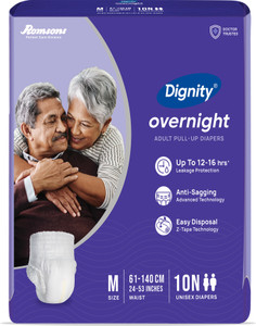 DIGNITY Overnight Pull Up Adult Diapers, Medium-Large, Waist Size 24