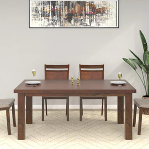 Furnite India Solid Wood 6 Seater Dining Table Price in India - Buy ...