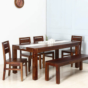 Furnite India Solid Wood 6 Seater Dining Table Price in India - Buy ...