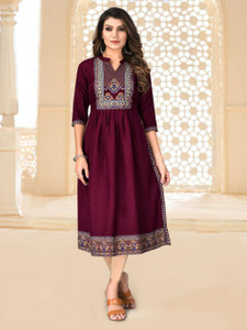 Maroon kurti flipkart 2025