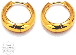 Flipkart.com - Buy Alphabettm Kaju Bali shaped earrings Gold-Plated stainless steel hoop earring