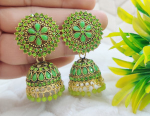 Parrot green earrings online top