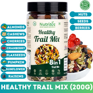 Nutritoz Premium 8 in 1 Healthy Trail Mix with Nuts, Seeds & Berries ...