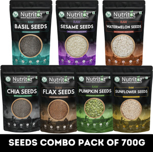 Nutritoz Raw Mix Super Seeds Combo Pack Of 7 for Weight Loss with Omega ...