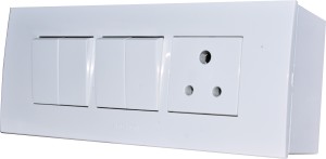 Anchor Penta Modular Switch Board Switch Three Pin Socket With Surface Box Wall Plate