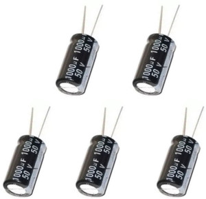 130pcs Radial Electrolytic Capacitor Assortment – 13 Values From 1uF To 1000uF, Hitachi Brand