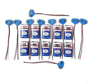 AMTIX 9 VOLTS HW BATTERY, HI-WATT 100% 9V Long Life Battery(Pack of 10