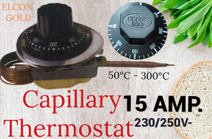 Termostato A Capillare Per Forno Elettrico 50-300°C – 5mm – Controllo Temperatura