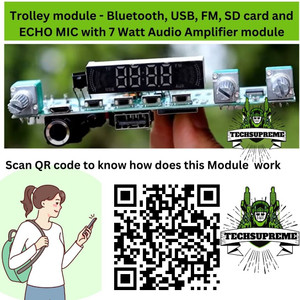 TechSupreme Trolley module Bluetooth USB SD & ECHO MIC with 7 W Audio
