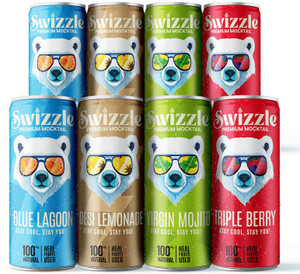Swizzle Mocktail (Pack of 8(4x2)) Virgin Mojito Blue Lagoon Desi