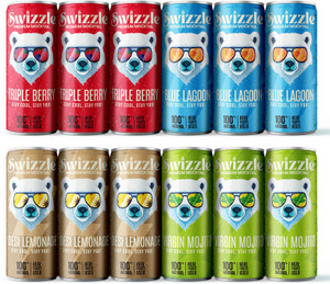 Swizzle Mocktail (Pack of 12(4x3)) Virgin Mojito Blue Lagoon Desi