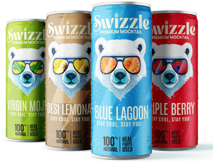 Swizzle Mocktail (Pack of 4(4x1)) Virgin Mojito Blue Lagoon Desi