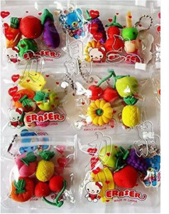 I-N-C Fruit Scented Erasers (5-Pack) - Latex-Free & Fun Smells