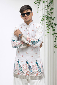 Shopsy aradhna emporium Men Animal Print Straight Kurta - Image 1