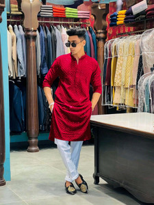 Shopsy KriKan Men Kurta Pyjama Set - Image 1