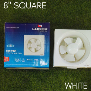 LUKER EXHAUST FAN 200MM WHITE (SQUARE) PACK OF 2 200 mm Exhaust Fan ...