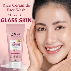 Globus Naturals Korean Glass Skin Rice Ceramide For Skin Brightening Men & Women All Skin Types Face Wash