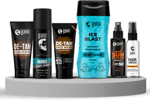 BEARDO Combo Hair Serum, Sunscreen Spray, Perfume, Body Wash, De-tan - Image 6