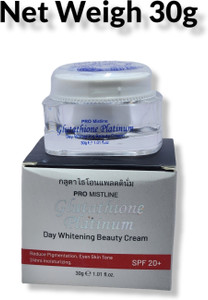 glutathione platinum whitening Mistline Glutathione Platinum day whitening cream SPF20+