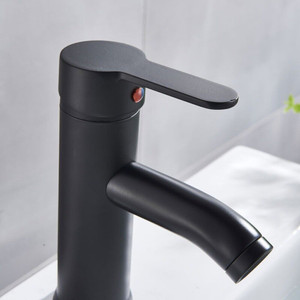 Kopter Hot Cold Single Handle Deck Mount Single Lever Mixer Sink Tap Inch Tall Pillar
