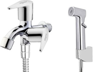 Alligator Jharna 2 in 1 Angle Cock Long Bib Tap Brass Disc Fitting for ...