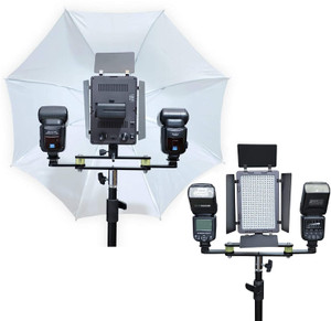 Vts Universal Three Flash Bracket Hot Shoe Speedlight Stand Umbrella Holder Flash Vts