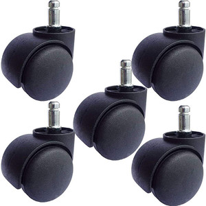 Pallavi Revolving Pin Type Chair Wheel Set of 5 Revolving Pin Type