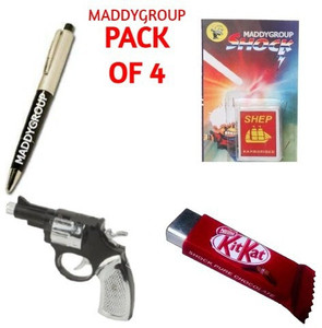 MADDYGROUP AMAZING ELECTRIC SHOCKING PEN,CHOCOLATE,MATCHES BOX & GUN