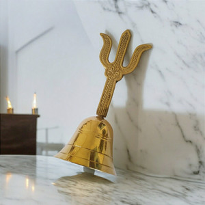 Nyra® Pure Brass/Peetal Ghanti Pooja Prayer Bell For Home And Temple Use - Garuda Ghanti - View #6