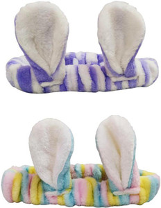 KV2C Blue Rabbit Ears Gesichtsreinigungsband – Weiches Acryl-Band Mit Hasenohren Für Die Gesichtsreinigung