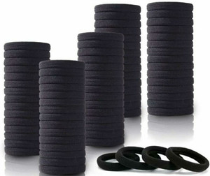 THICK HAIR BAND IN BLACK RAW FABRIC 423578