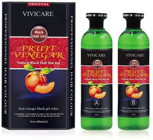 BEAUTE BLANC New Fruit Vinegar Black Gel Colour (2 Bottle) , BLACK ...