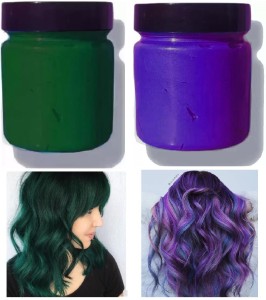 Yuency purple and dark green hair coloring temporary wax for men and women  , purple and dark green - Price in India, Buy Yuency purple and dark green  hair coloring temporary wax