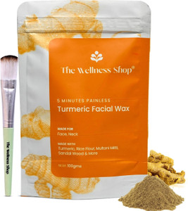 The Wellness Shop Turmeric Facial Wax Powder-5 Minute Painless Herbal